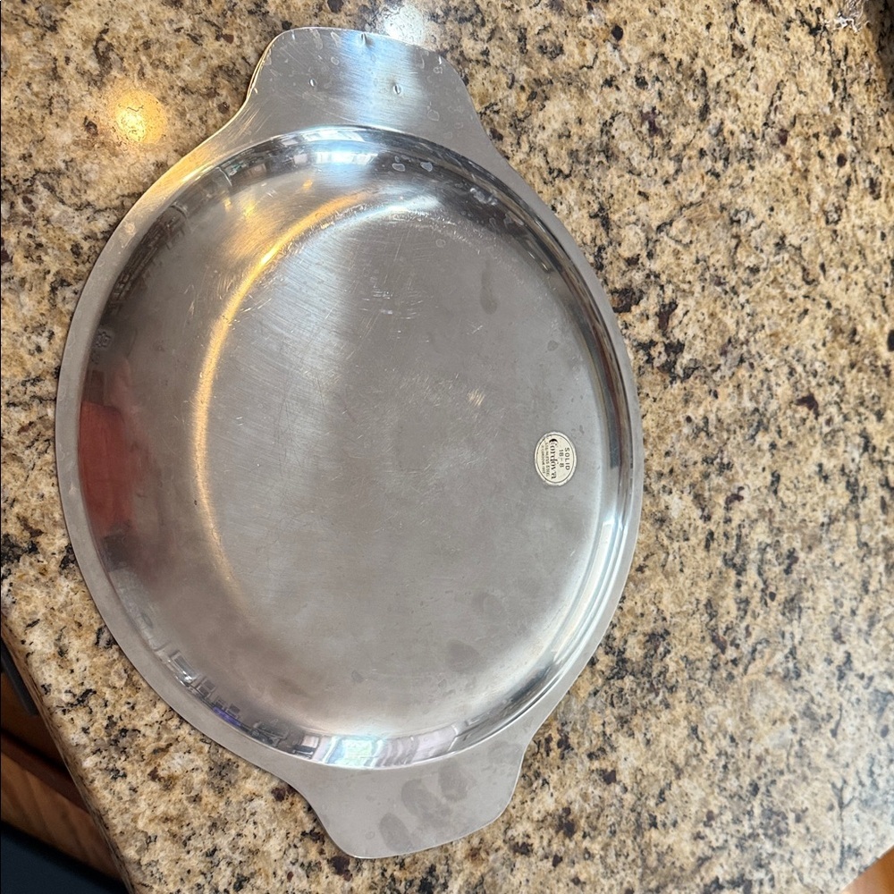 Vintage Stainless Steel Serving Tray - Picture 4 of 4